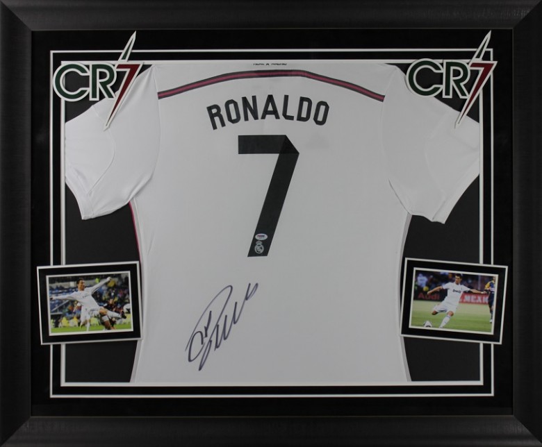 Charity Benefits Unlimited Cristiano Ronaldo jersey deluxe framed
